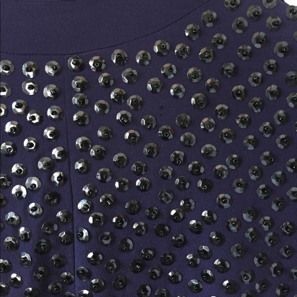 H&M Blue Sequin Open Front Cardigan Size 6. - Picture 7 of 8